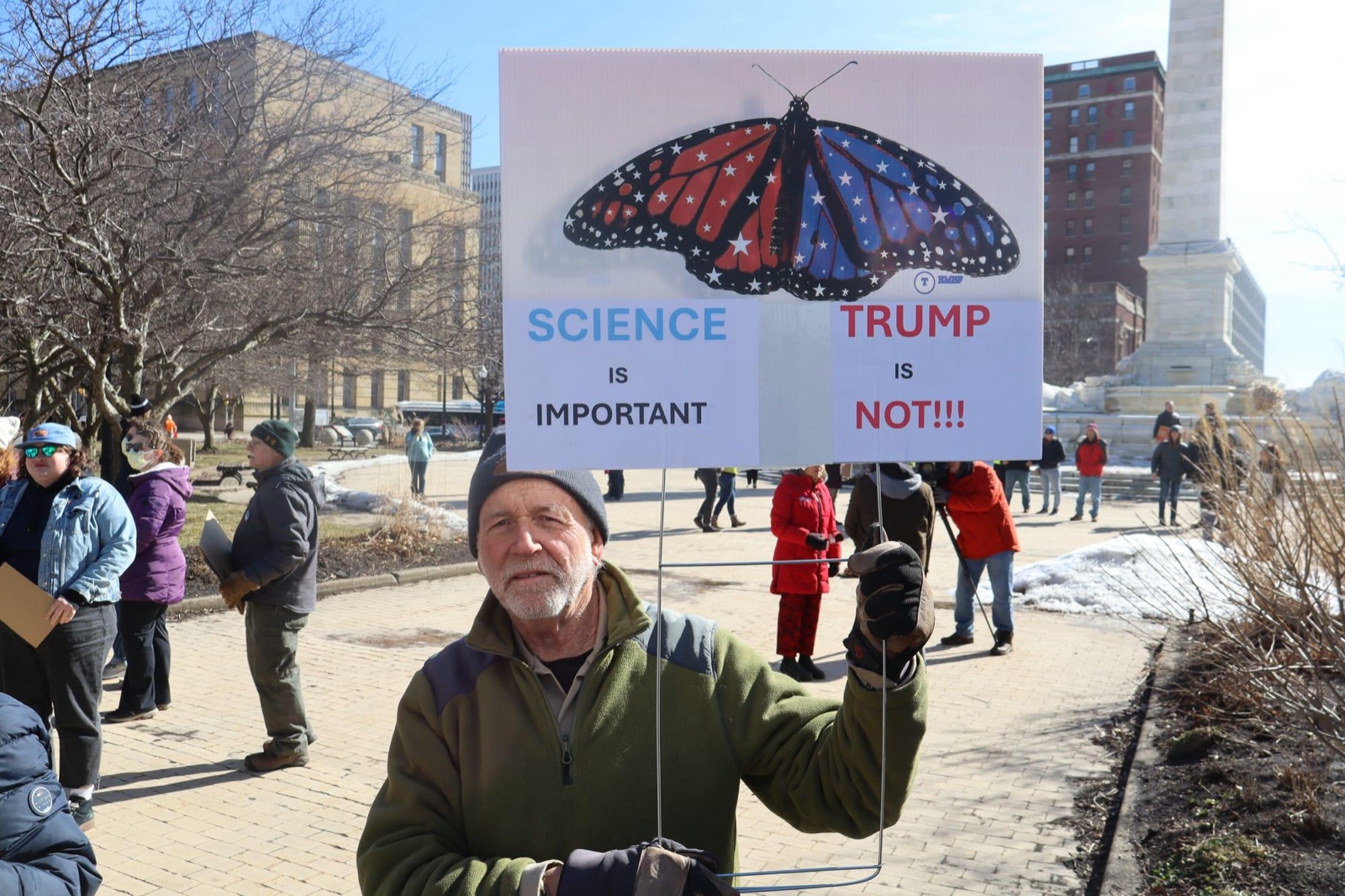David O’Donnell and his sign.